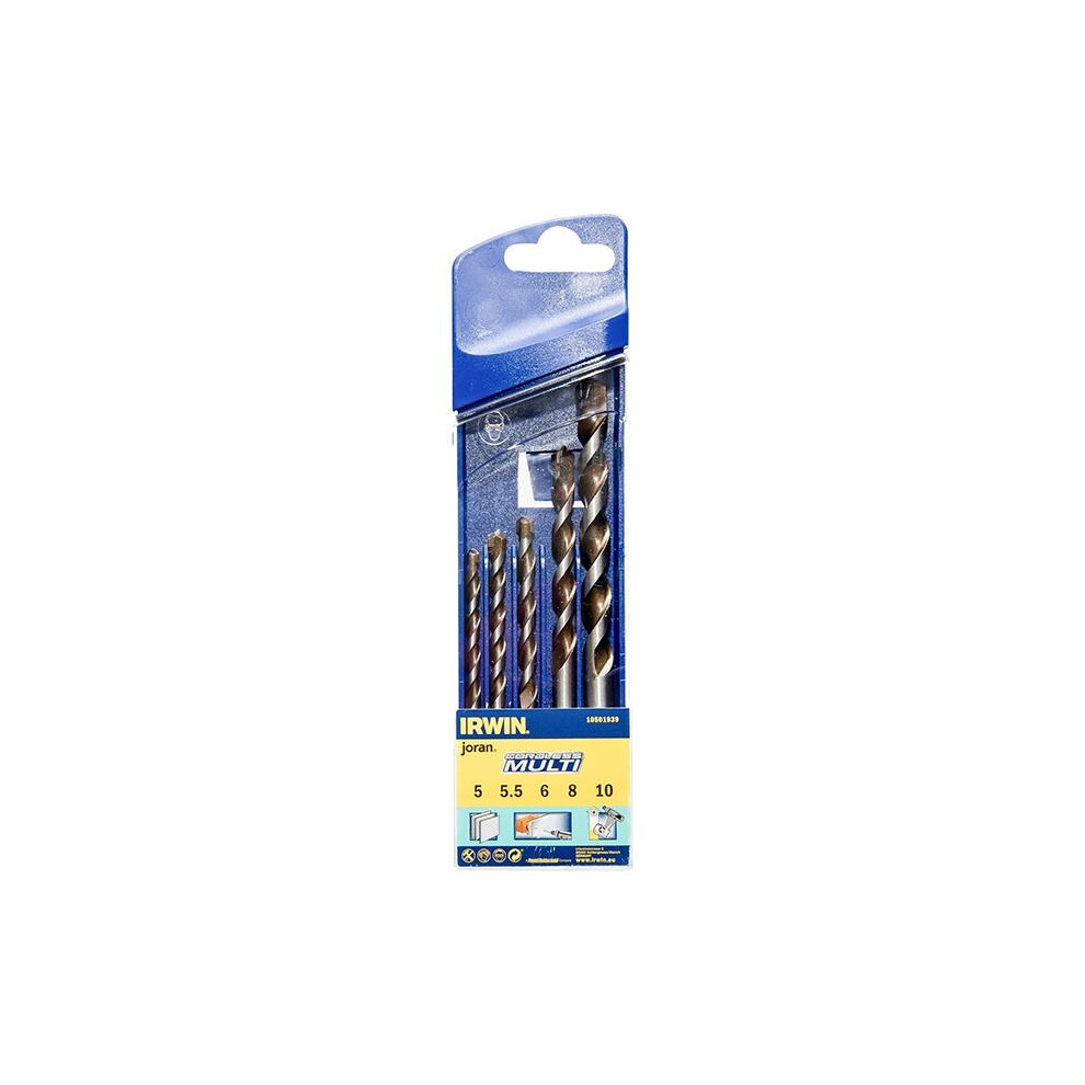  - Irwin Multi-Purpose Drill Bit Set For Cordless Drills Multi Colour (5 Piece 5-10mm) - Image 3