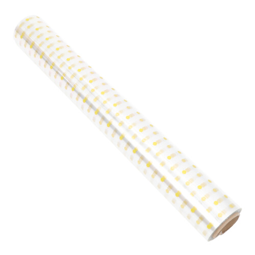 4Rouleaux Film Fleurs Or Transparent Opp Pour 1