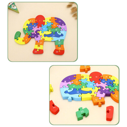 2Stk Holzspielzeug Puzzle Für Kinder 1