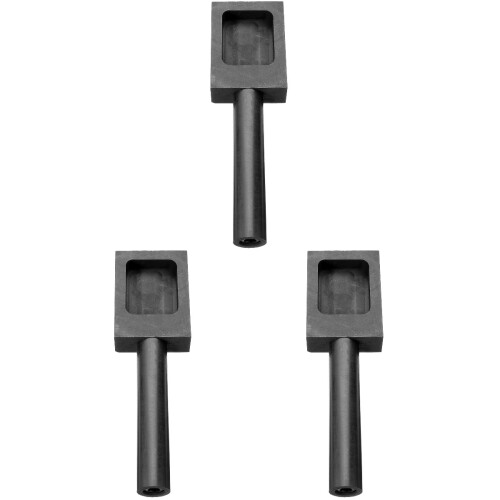 3Stk Graphit Ingotschmelzform Metallgießform DIY Schwarz 2