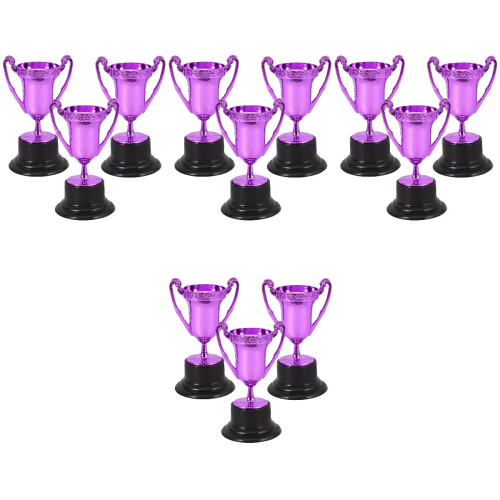 12Stk Feierliche Kunststoff Trophäe Lila Für Schulturniere 2