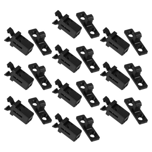 30Sets Abfallbehälter Deckelclip Ersatz ABS Eisen Schwarz 1