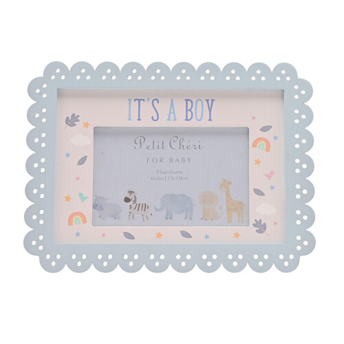 Celebrations Petit Cheri Scallop Frame 6 x 4 Blue - Its A Boy 1
