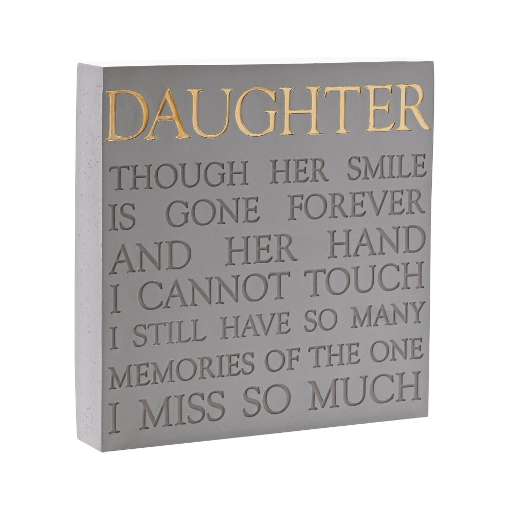 Celebrations Thoughts Of You Memorial Square Plaque - Daughter