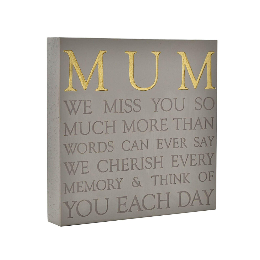 Celebrations Thoughts Of You Memorial Square Plaque - Mum