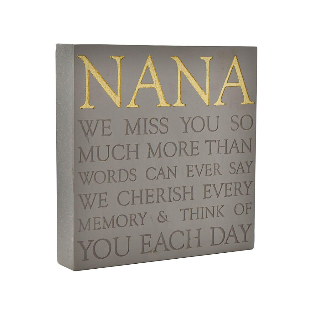 Celebrations Thoughts Of You Memorial Square Plaque - Nana