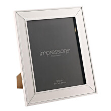 Impressions Mirror Photo Frame Silver Border Corner Bevel 8 x 10