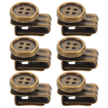 24Pièces Boutons Métal Pour Jeans Sans Couture Ajustables Marron