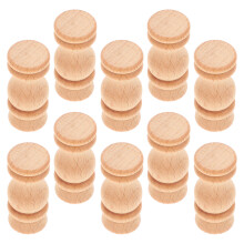 40Pièces Demi-Colonnes En Bois Non Fini Beige Pour Décor Maison