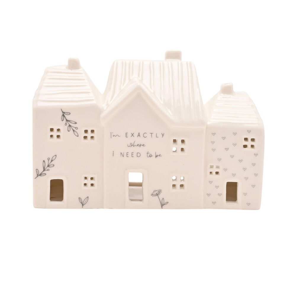 Celebrations Moments Ceramic House Tea Holder - Where I Need To Be Light