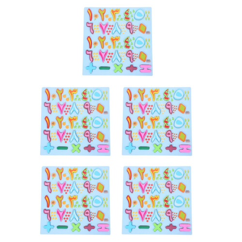 5Pièces Puzzle Educatif Bois Formes Et Lettres 2