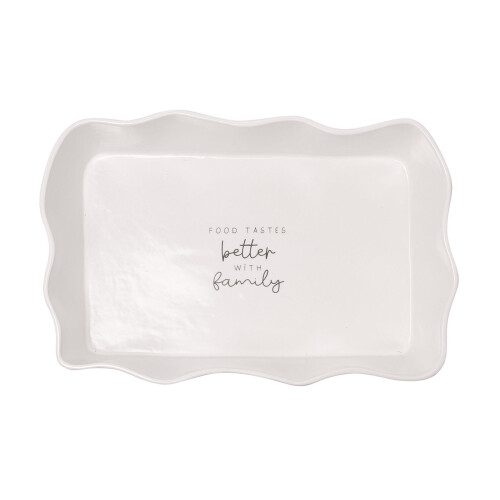 Celebrations Moments Rectangular Scolloped Serving Dish - Family