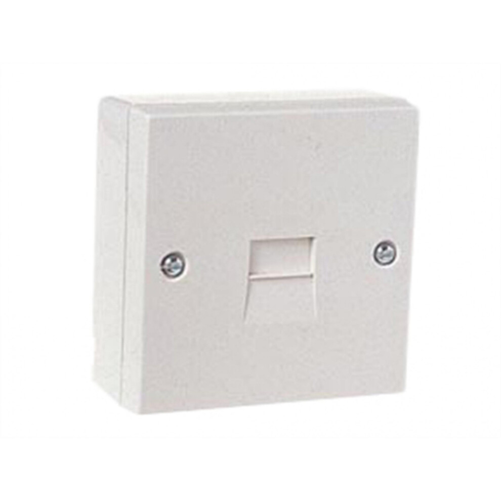 Dencon Telephone Socket 1 Way White 5063750418780