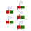 15Pièces Drapeaux Arbitre Acier Couleur 6