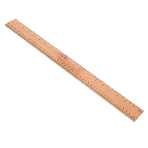 5Pièces Règles Couture Bois Khaki Double Échelle Usage Polyvalent 1