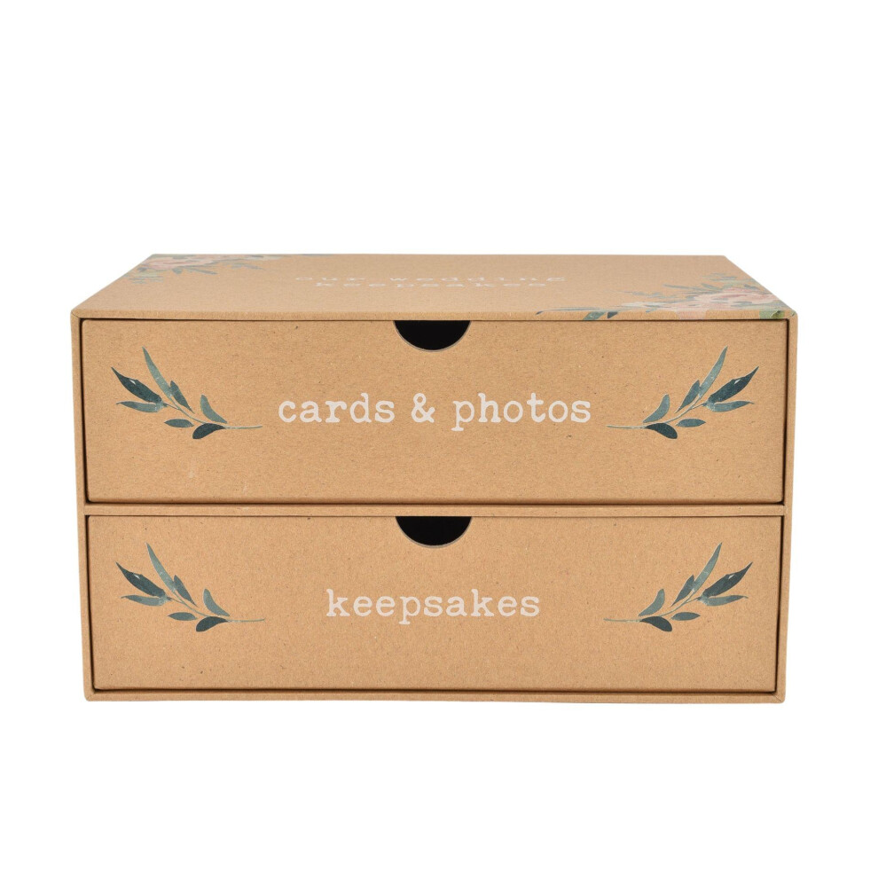 Celebrations Love Story Keepsake Box 2 Drawers Our Wedding Keepsakes