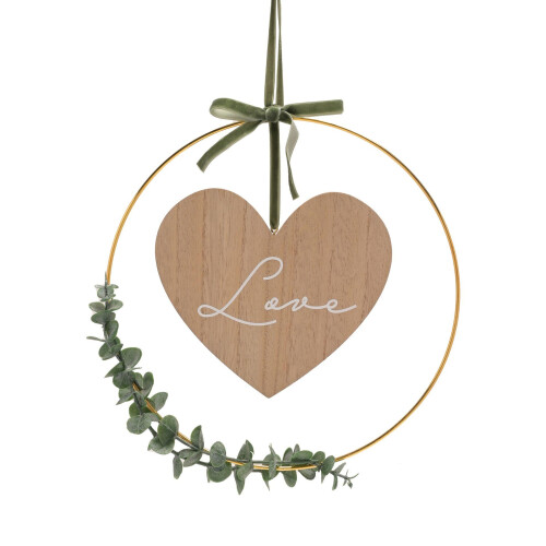 Celebrations Love Story 'Love' Hoop Wreath