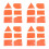 24Pièces Outils De Décoration Gâteau Orange PP Spatules Et Raclettes 7
