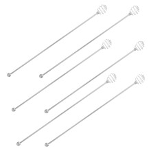 24Pcs Stainless Steel Beverage Stirrer Honey Mixer for Tea and Coffee