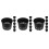 18Pièces Pots Hydroponiques Plastique Noir Design Aéré Pour 5