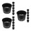 18Pièces Pots Hydroponiques Plastique Noir Design Aéré Pour 9