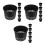 18Pièces Pots Hydroponiques Plastique Noir Design Aéré Pour 10