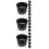 18Pièces Pots Hydroponiques Plastique Noir Design Aéré Pour 6