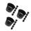 18Pièces Pots Hydroponiques Plastique Noir Design Aéré Pour 4