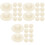 60Pcs Woven Mini Doll Hats Beige Small Craft Decorations 5