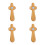 4Pcs Compact Olive Wood Crosses Christian Keepsakes for Confirmation 6