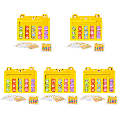 5Sets Color Sorting Toy Wooden Board for Toddler Learning Play 2