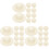 60Pcs Woven Mini Doll Hats Beige Small Craft Decorations 4