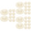 60Pcs Woven Mini Doll Hats Beige Small Craft Decorations 8