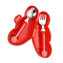 5 Sets Kids Tableware With Silicone Handle For Toddlers