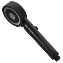 2Pcs ABS Shower Head Removable Black Plastic Filter Hose Spray Nozzle