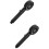 2Pcs ABS Shower Head Removable Black Plastic Filter Hose Spray Nozzle 9