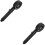 2Pcs ABS Shower Head Removable Black Plastic Filter Hose Spray Nozzle 8
