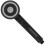2Pcs ABS Shower Head Removable Black Plastic Filter Hose Spray Nozzle 2