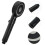 2Pcs ABS Shower Head Removable Black Plastic Filter Hose Spray Nozzle 11