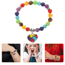 5Pcs Portable Beaded Bracelet Girls Multi Color Durable Stone Decor