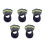 5Pièces Brim Casque Bleu Pe Anti-Uv Accessoire Construction 5