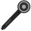 2Pcs ABS Shower Head Removable Black Plastic Filter Hose Spray Nozzle 3