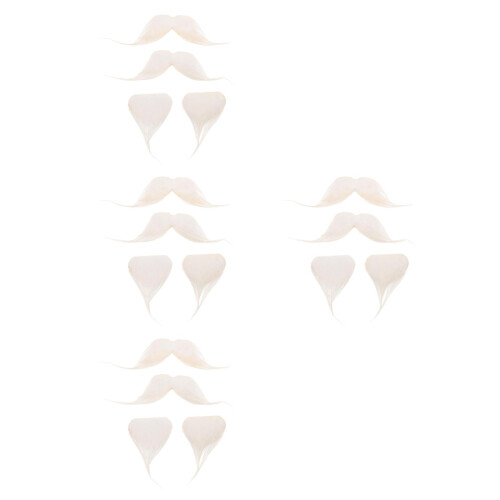 8Ensembles Barbes Blanches Factices Réalistes Pour Cosplay Et Fêtes 2