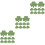 3Sets Green Leaf Paper Cutouts Decorative Wall Art for Classroom Decor 6