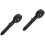 2Pcs ABS Shower Head Removable Black Plastic Filter Hose Spray Nozzle 6
