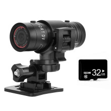 F9 Sports Camera 1080P 200W Outdoor Riding Motorcycle Helmet Sports DV Camera Video Waterproof Bicycle Camera