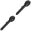 2Pcs ABS Shower Head Removable Black Plastic Filter Hose Spray Nozzle 5