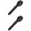 2Pcs ABS Shower Head Removable Black Plastic Filter Hose Spray Nozzle 7