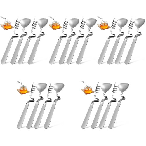 5 Pack Stirrers Swizzle Sticks For Cocktails Hanging Coffee Spoon 2