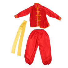 1Set Breathable Kids Kung Fu Clothing Red Chinese Martial Arts Costume